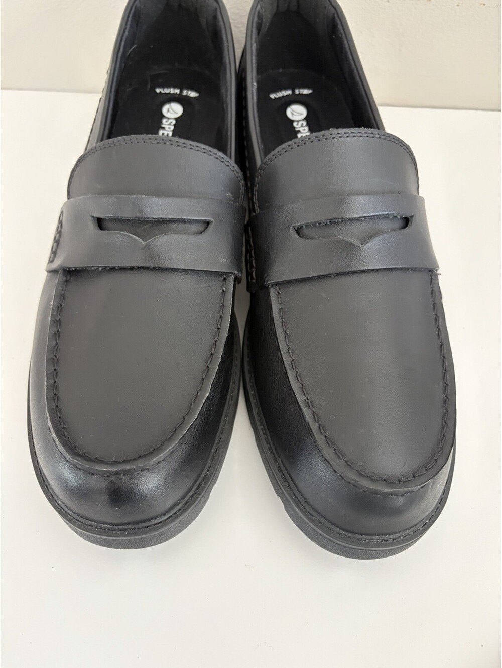 Sperry Wells Penny Loafers Black Leather Women's Size 11 NWOB Comfort PlushStep - Picture 2 of 7
